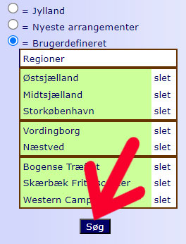 Udvælg relevante områder